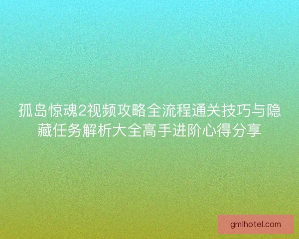 孤岛惊魂2视频攻略全流程通关技巧与隐藏任务解析大全高手进阶心得分享